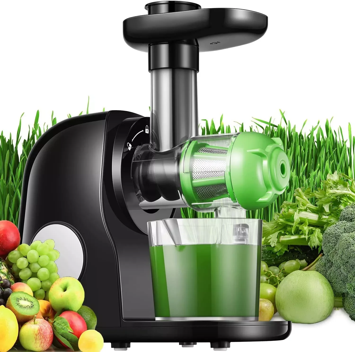 

NEW2023 AICOK Juicer Machine Slow Masticating Juicer Extractor Quiet Motor BPA Free