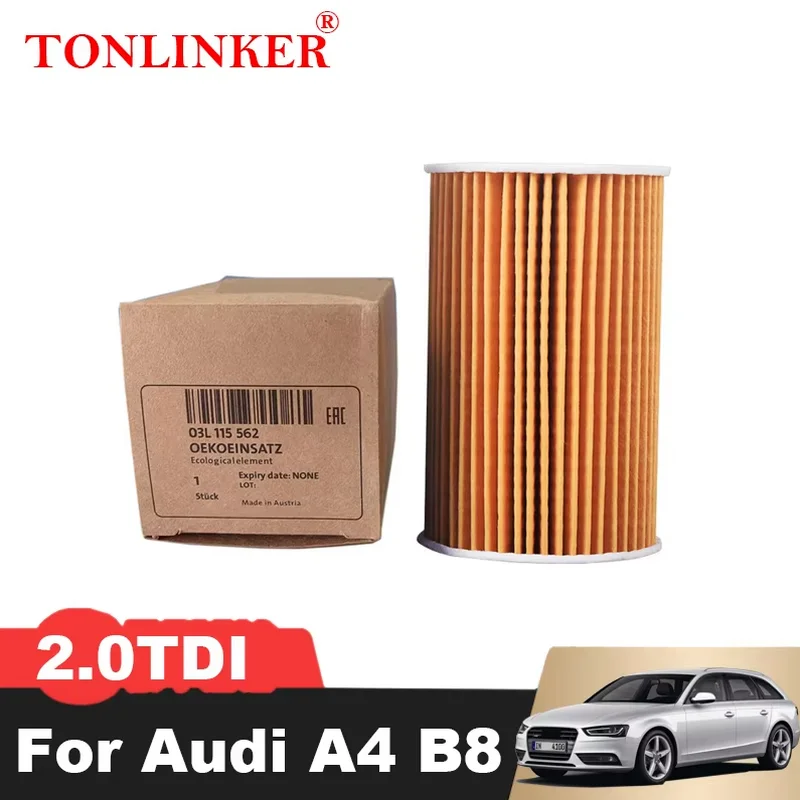 Масляный фильтр TONLINKER 03л 115562 Для Audi A4 B8 2.0TDI 2008 2009 2010 2011 2012 2013 2014 2015 2016 CJCD CMFB CGLC