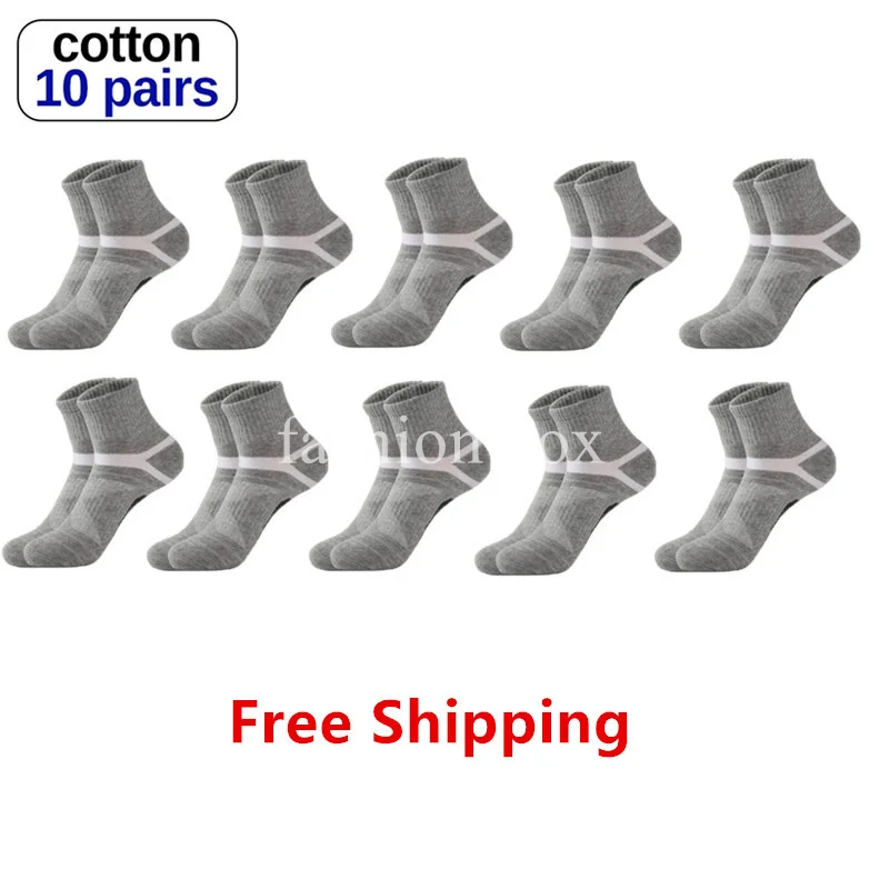

High Quality 10Pairs Men Socks Cotton Summer Sports Breathable Ankle Socks Mesh Casual Athletic Thin Cut Short Plus Size EU39-44