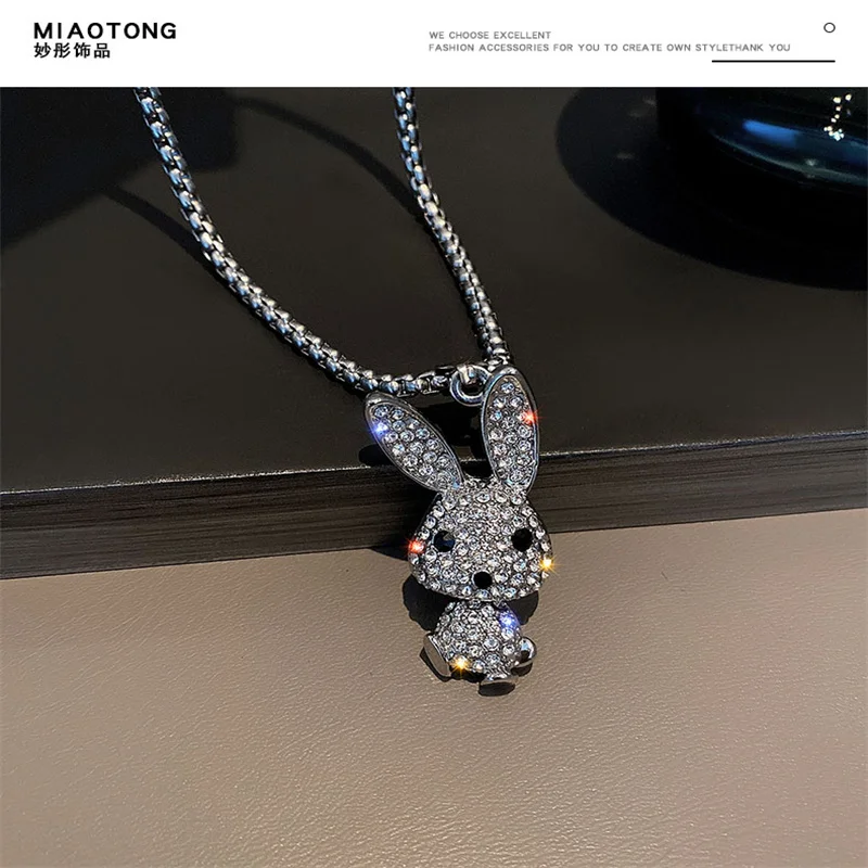 Длинное колье Wu из титановой стали в стиле хип-хоп |