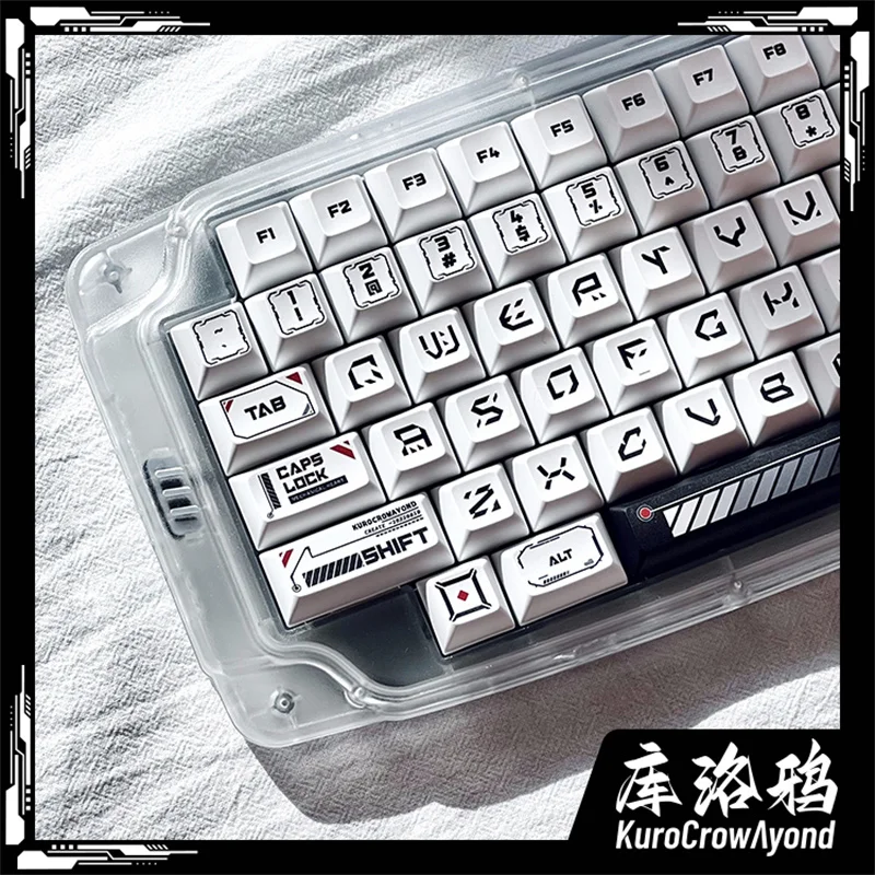 PBT Keycap KBT KWT Черно-белая технология 142 клавиши/набор KCA Profile DIY Custom Desigh ISO Enter для