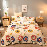 1pc coral velvet flower blankets for beds bedroom warm quilt cover home decor 1 5m 1 8m king size comfortable bedding blanket