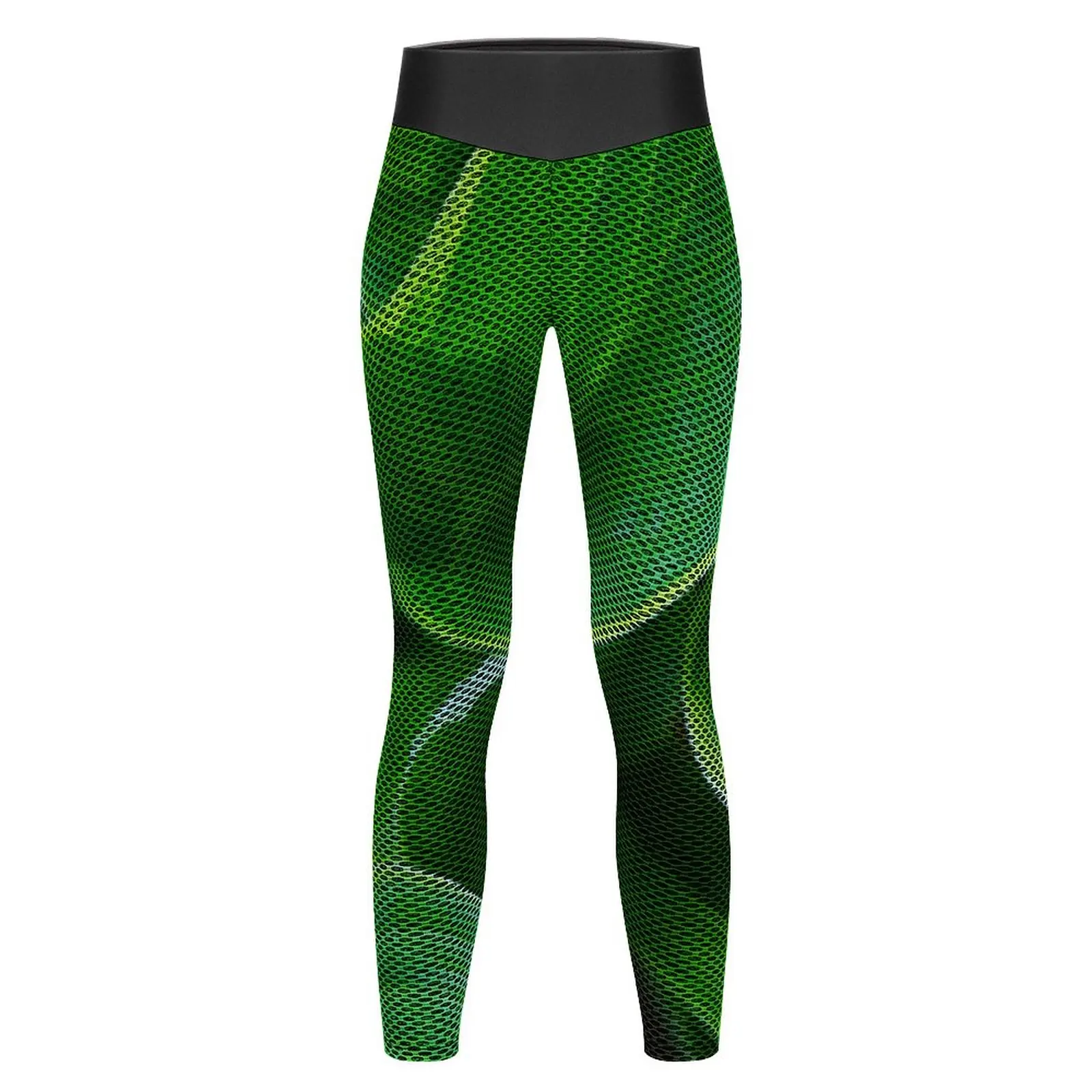 Леггинсы с зелеными листьями Hosta женские велосипедные штаны для йоги принтом