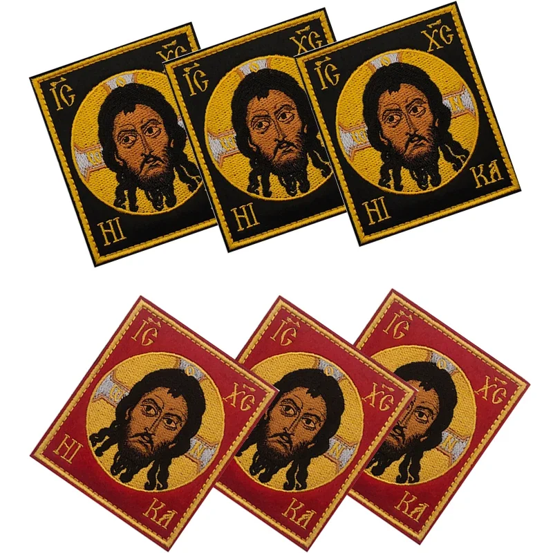 Juses Our Hope русские лица Христос религия Вера вышивка войлочная ткань Бог нашивка