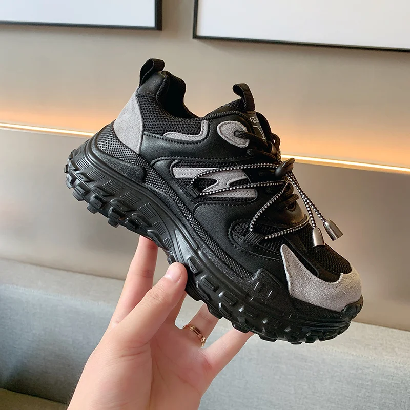 

Женские теннисные женские кроссовки на массивной подошве, сезон осень 2023, факс, замшевые кроссовки для девочек, женская повседневная обувь, ...