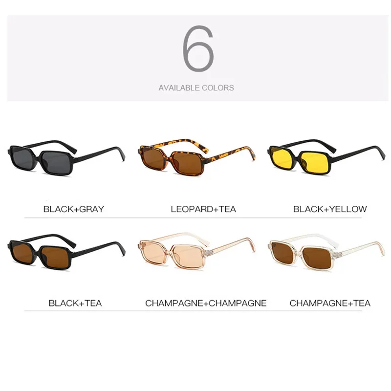 OVOYAN квадратные маленькие солнцезащитные очки женские модные ретро 2024