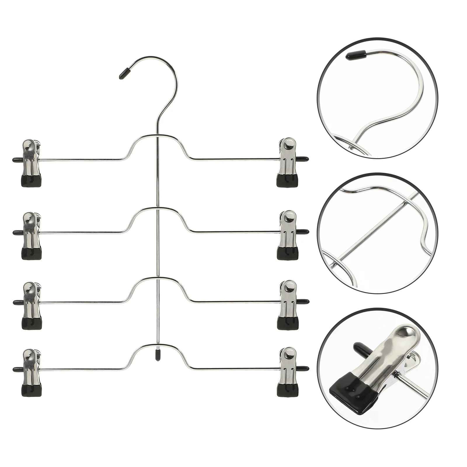 

Hanger Hangers Pantspant Skirt Multi Clips Metal Clothes Trousers Layer Closet Rack Saving Space Organizer Multiple Clip Jeans