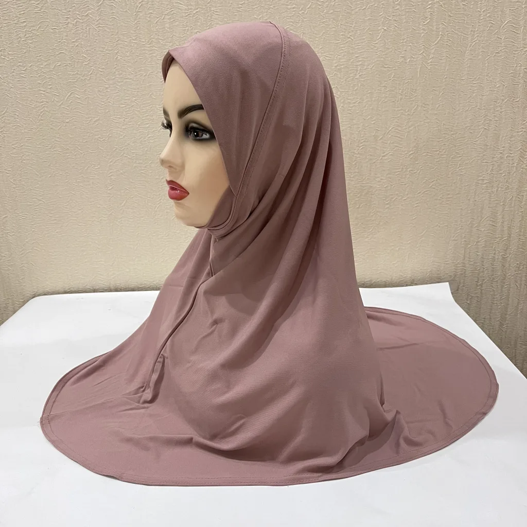

Muslim girls teenage hijab Islamic headscarf shawl Soft and elastic material headdress hijab dress tesettür giyim