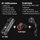 Велосипесветильник фсветильник ROCKBROS, 800 лм, 4000 мА  ч, крепление для Gopro