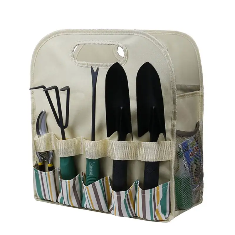 

Home Tool Bag Indoor Outdoor 600D Oxford Cloth Bag With Comfortable Grip Space Saving Tools Bag With Large Capacity Elastic Rope