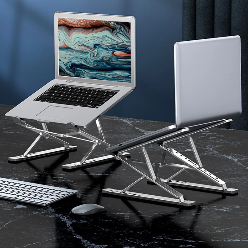 

Adjustable Laptop Stand Aluminum For Macbook Foldable Computer PC Tablet Support Notebook Stand TableLaptop Holder Cooling pad