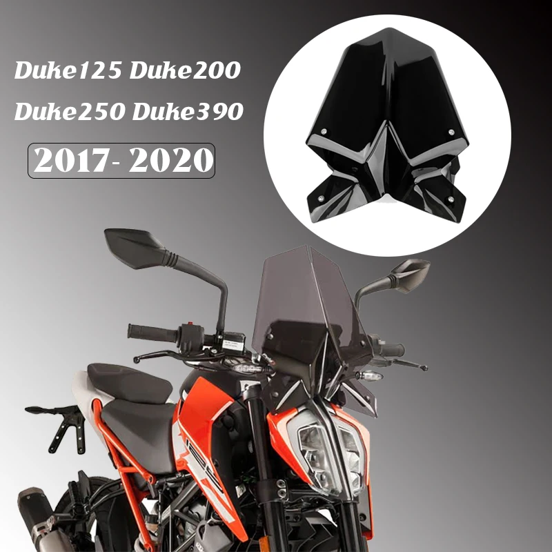 

MTKRACING For KTM Duke125 Duke200 Duke250 Duke390 2017 2018 2019 2020 Motorcycle Fairing Windshield Front Windshield Visor