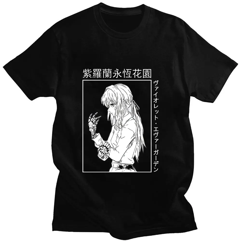 

Anime Violet Evergarden 2022 Japanese Manga Print Summer Short Sleeve 100% Cotton Comfortable Casual Loose Sports Woman T-Shirt
