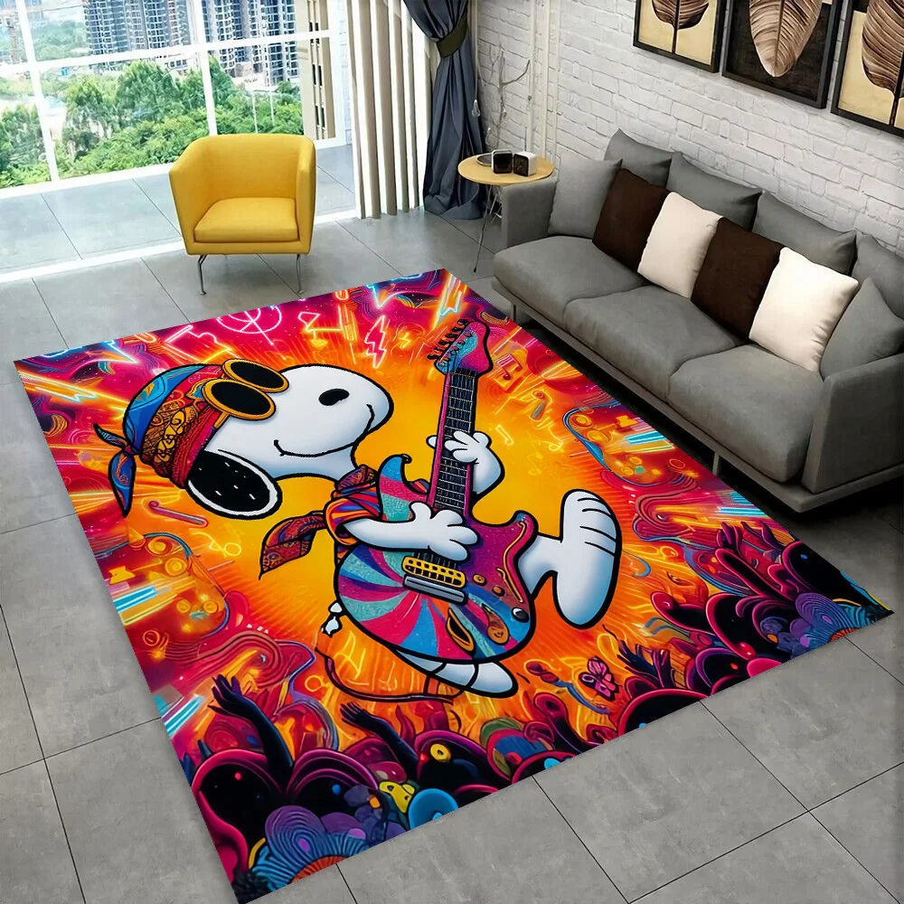 2025 New Cute Snoopy Dog Cartoon Gift Carpet Rug for Bedroom Living Room Home Sofa Decoration Children Game Decor Floor Mat