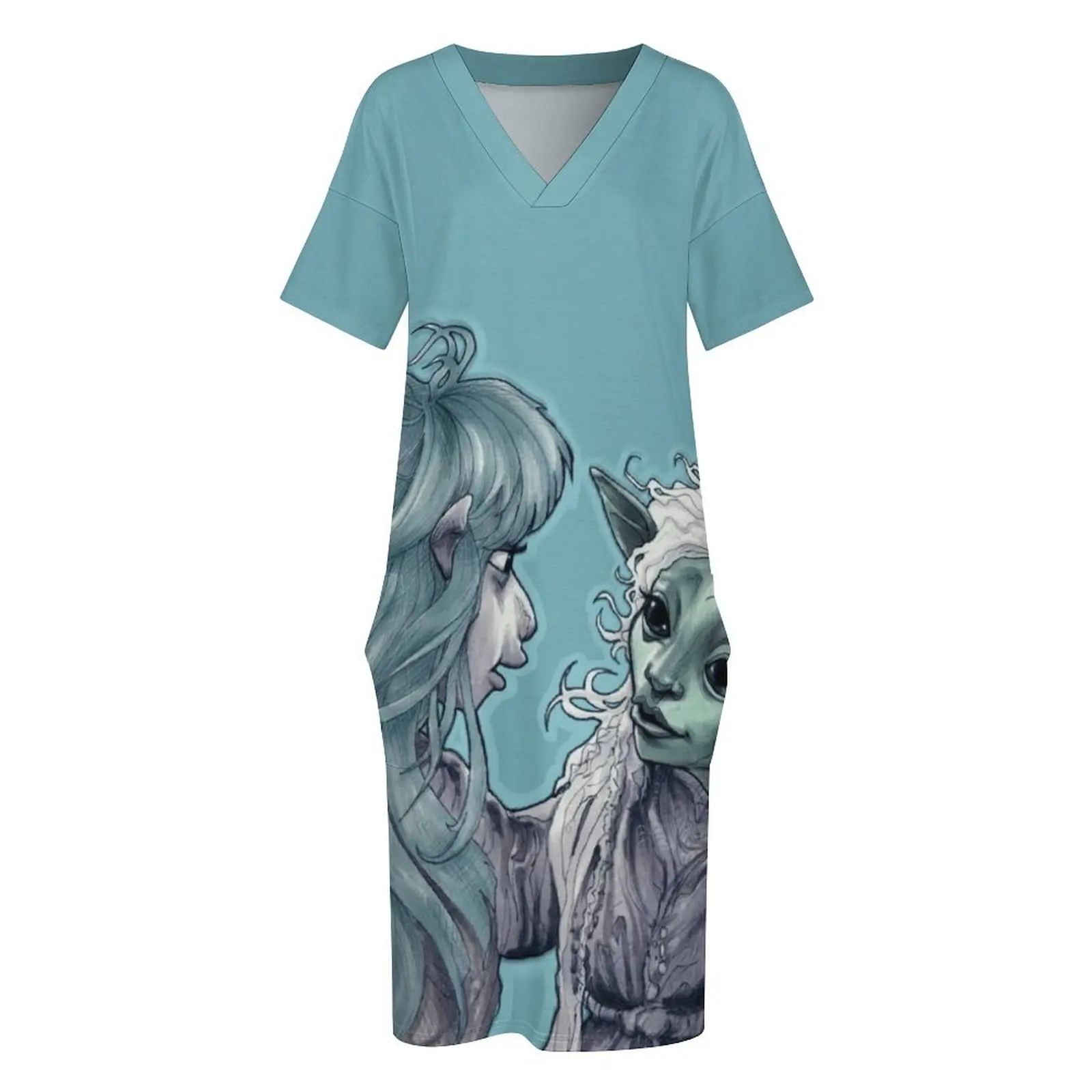 Rian x Deet Свободное карманное платье с длинными рукавами вечернее женское