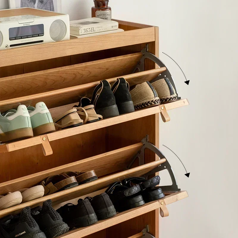 Massivholz Japanischen Rattan Schuhs chrank schrank rotierenden Schrank Zapatera Möbel Schuh Regal