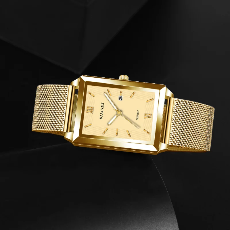 Luxury Fashion Gold Watch for Women Stainless Steel Quartz Wristwatch Women's Watches Ladies Calendar Clock Montre Femme Mujer
