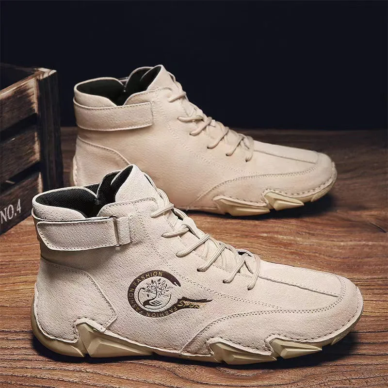 2022 New Casual Shoes for Men Warm Plus Velvet Thick Ankle Boots Fashion Trendy Outdoor Comfortable Non-slip Male Sports Shoes