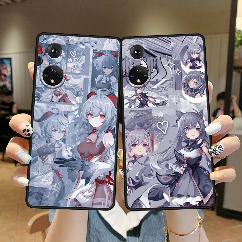 

Silicone Phone Genshin Impact Games Case for Honor Pro X9 X8 50 60 30i Play 9A x7 Lite 20i 9 5G 10 Magic4 9X Shockproof Casing
