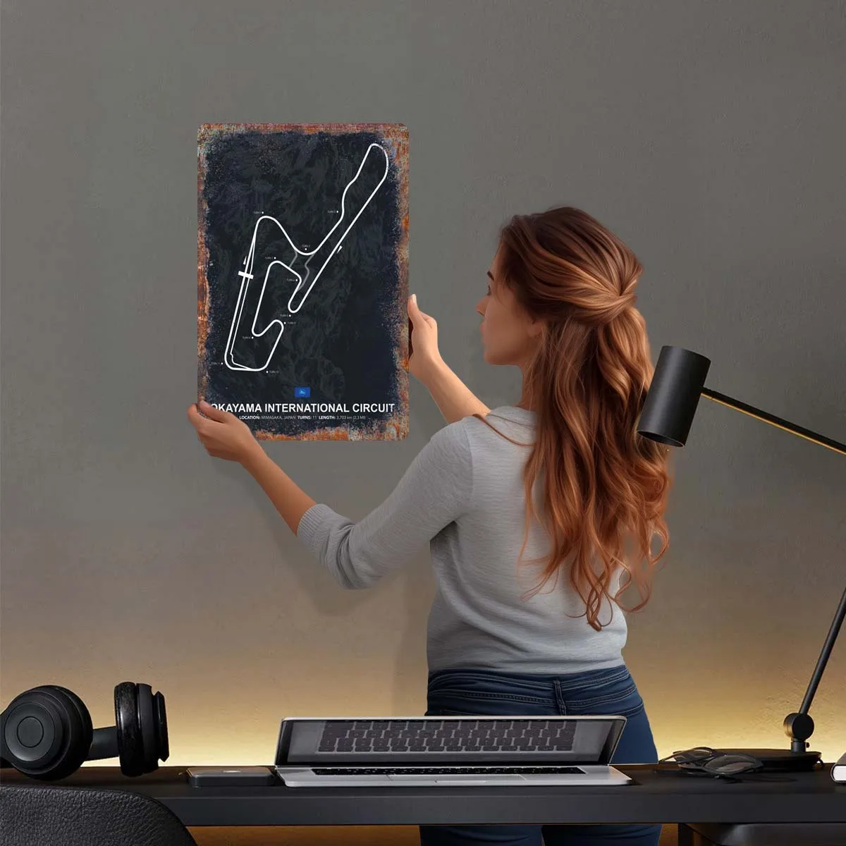 Okayama International Circ жесть знак спортивный плакат украшение настенная художественная