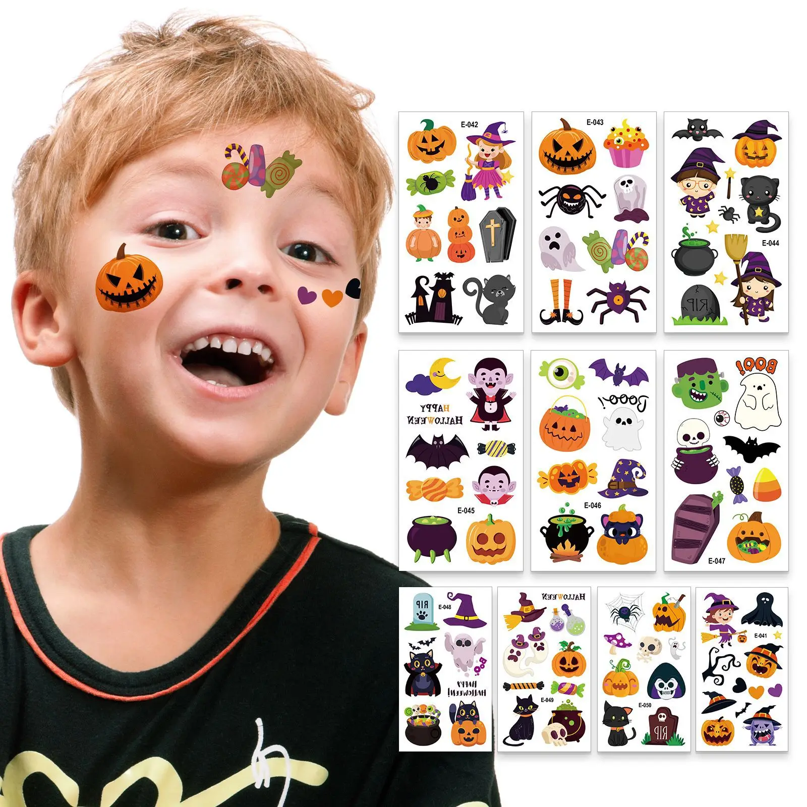 

Fake Tattoo Stickers Cartoon Tattoos Kids Arms DIY Body Art Children's Cartoon Temporary Face Sticker Party Toys Gifts for Kids