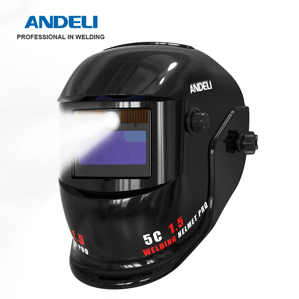 

ANDELI Welding Helmet Auto Darkening for Welding Machine Area True Color Welding Mask With LED Light Optical Clarity 1/1/1/2