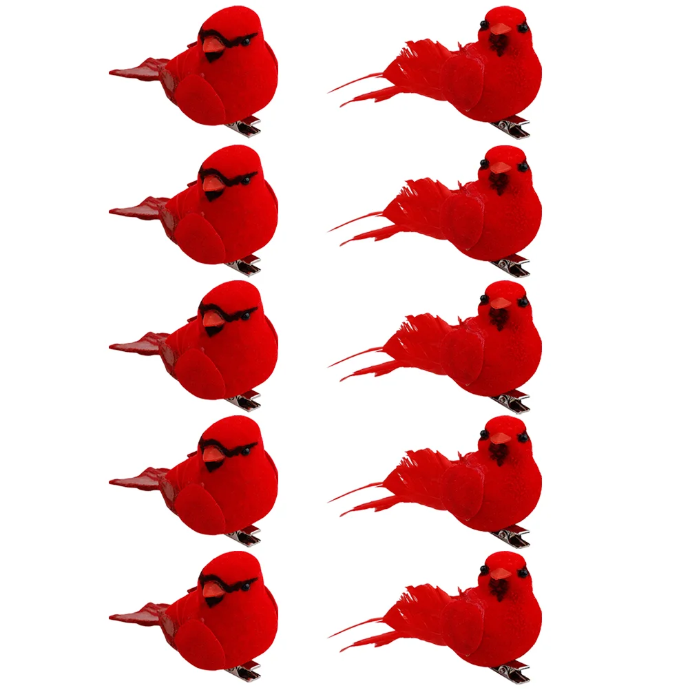 

Birds Christmas Bird Ornaments Cardinal Tree Red Cardinals Artificial Ornamentdecorations Props Crafts Decoration Branches