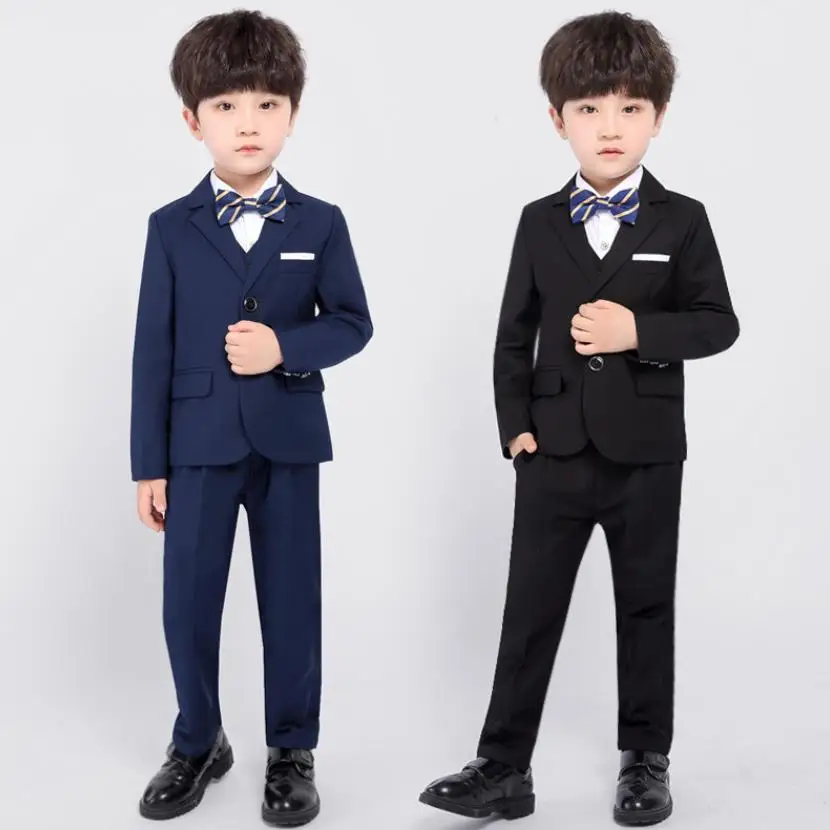 

Children's Blazer Suits 2022 Autumn New Boy's Sets Flower Girl Presided Over The Catwalk Performance Birthday Party Gown L1781
