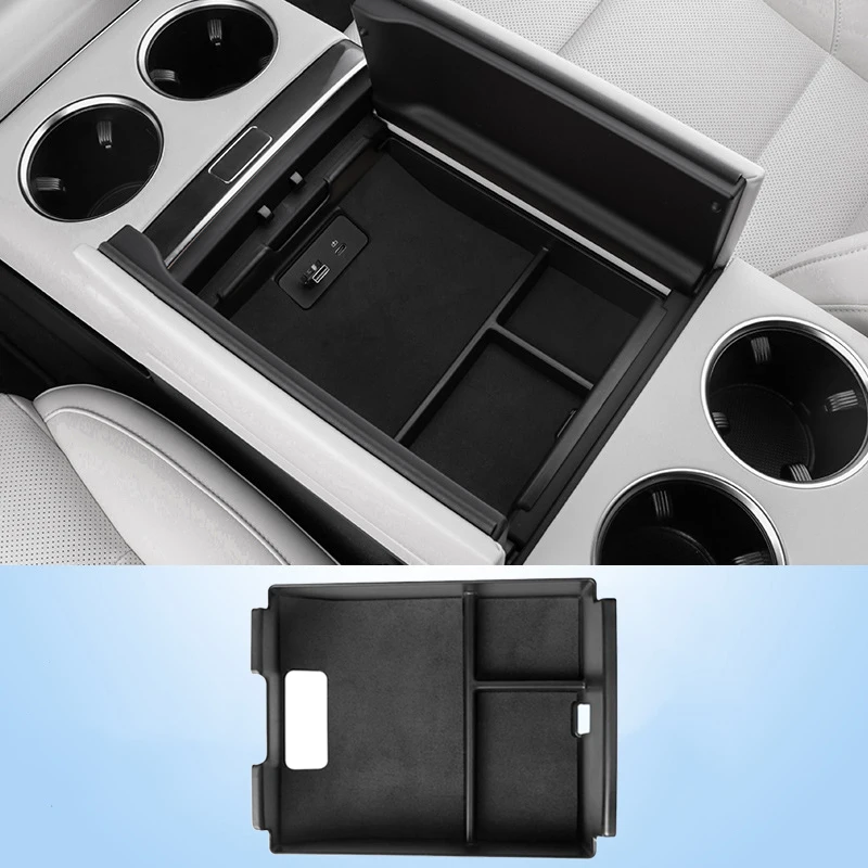 

Для Lixiang L9 L8 автомобильный подлокотник ящик для хранения Стайлинг центральная консоль органайзер контейнер лоток для монет замшевый коврик интерьер для Li L8 L9