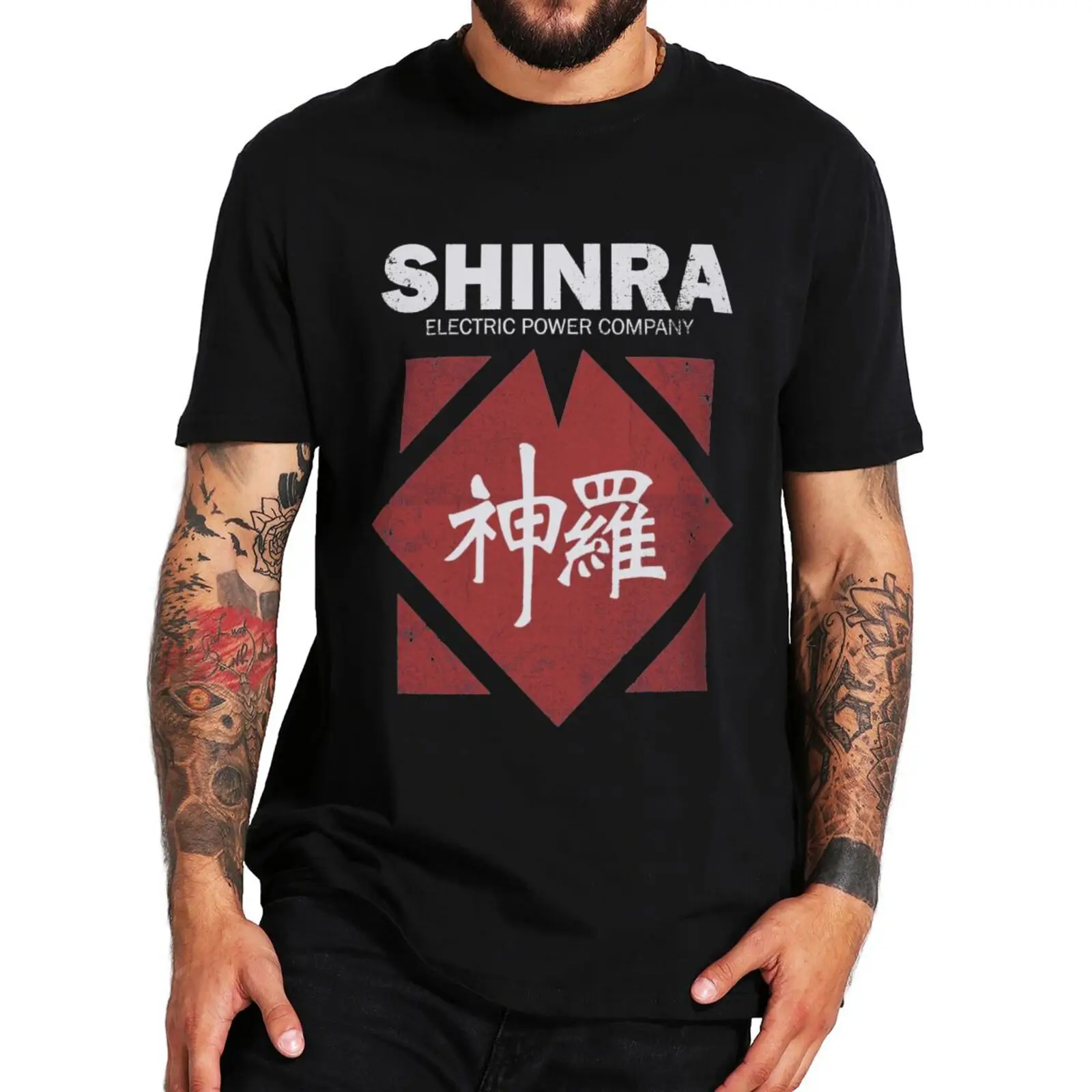 Футболка компании Shinra с электроэнергией футболка финальной фантазией 7 Сефирот