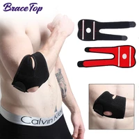 bracetop 1 pair adjustable spring support elbow pads sport elbow guard men basketball exercise gym safety elbow support hot sale