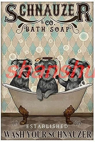 Металлическая вывеска Шнауцер