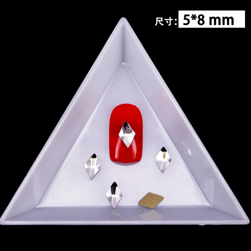 Классический дизайн ногтей 6*10 мм разные секции Ромб бутик плоское основание