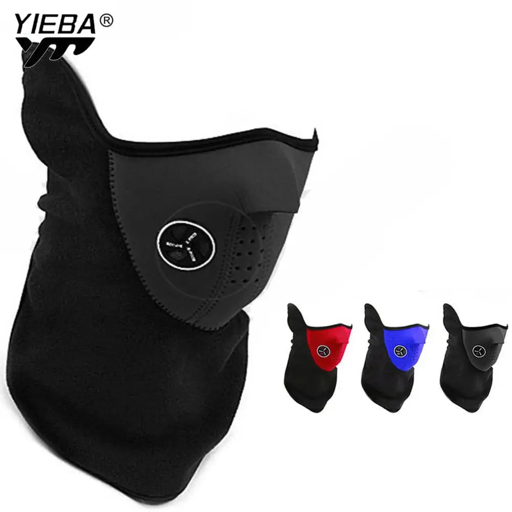 

New Style Motorcycle Bicycle Face Mask Thermal Fleece Ski Bike Wind Winter Stopper Outdoor Sports half face mask 3 colors