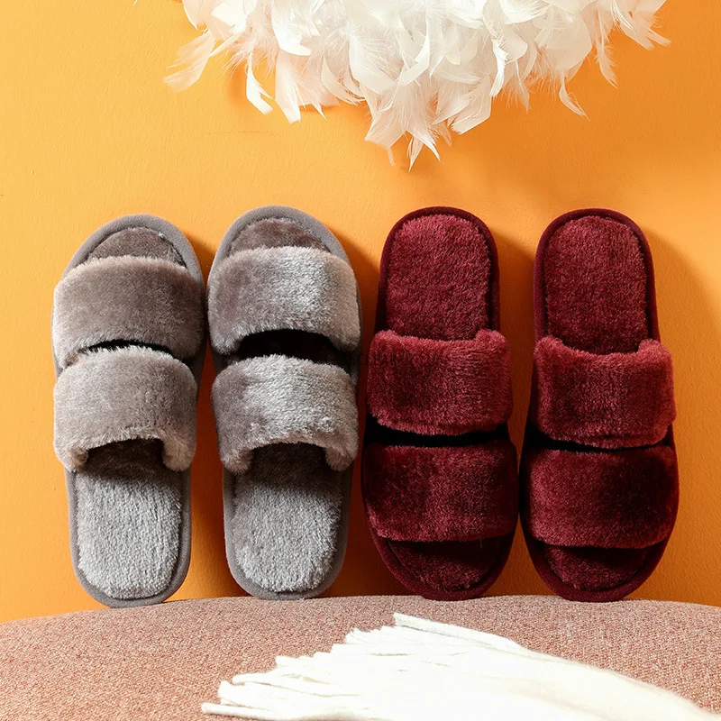 

Autumn and Winter Women's Slippers Fur Slippers Women's Slippers Indoor and Outdoor Cotton Slippers Women's Home Slippers