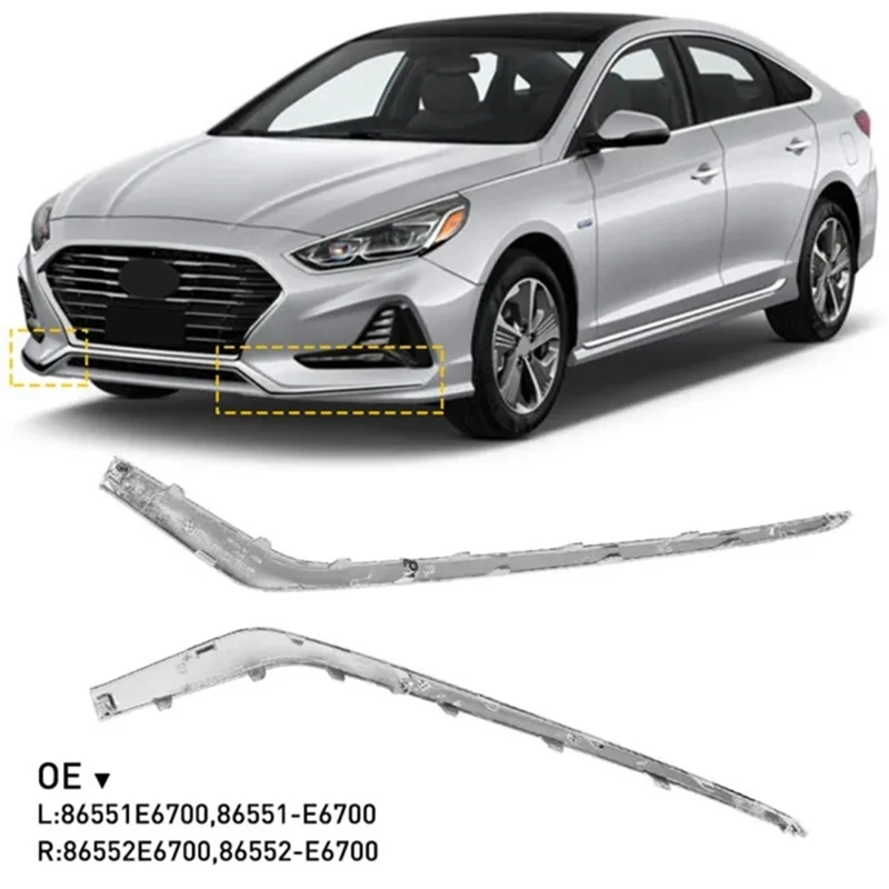 Передний бампер противотуманная хромированная нижняя накладка на замена для Sonata