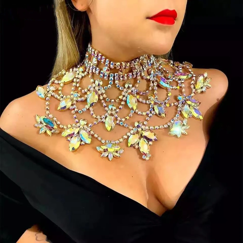 

Женское многослойное ожерелье с подвеской, винтажное ожерелье с кристаллами, роскошное свадебное ожерелье, ювелирные аксессуары, 2022