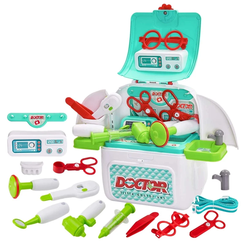 

Kids Simulation Doctors Toy Doctors Nurse Kit for Children Pretend Role Playing Game Carry Case Playsets