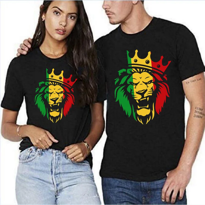 

Trending Rasta Lion of Judah Tshirt women men Rastafarian Reggae Ethiopian Lion T-shirt unisex Trend Fashion Valentine Tops Tees