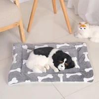 pet mat autumnwinter thicken comfortable cat dog sleeping mat warm blanket cartoon double sided kennel pets accessories