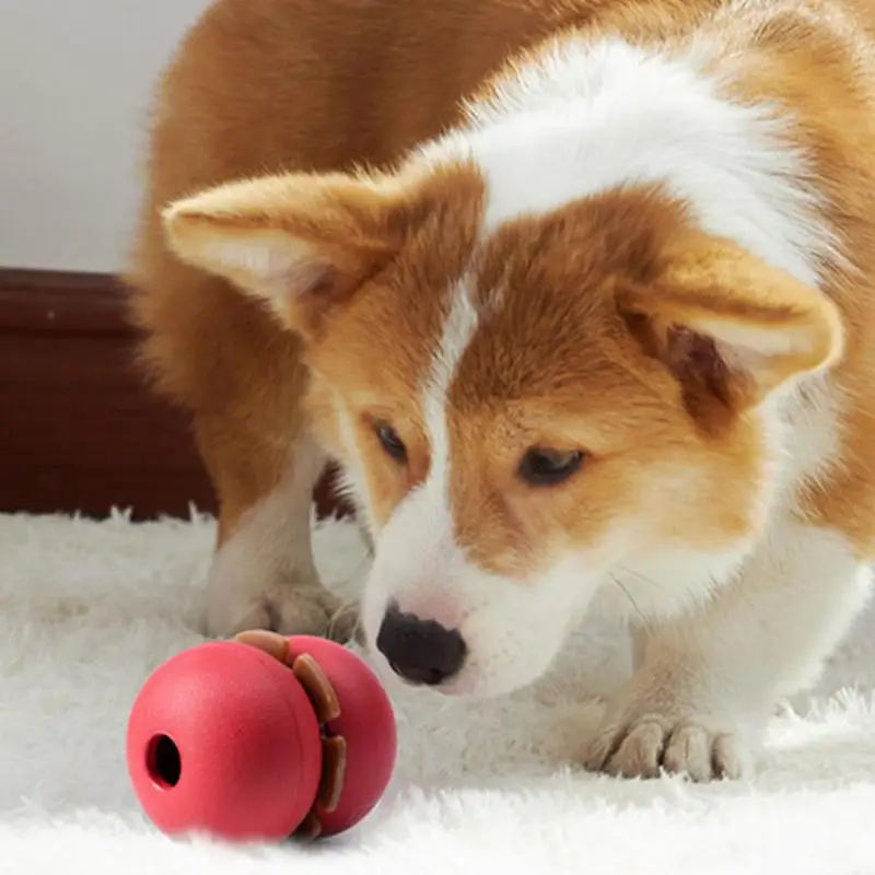 

Dog Teething Toys Dog IQ Treat Rubber Ball Food Dispenser Puzzle Interactive Toys Dog Chew Toys Balls For Medium And Large Dogs