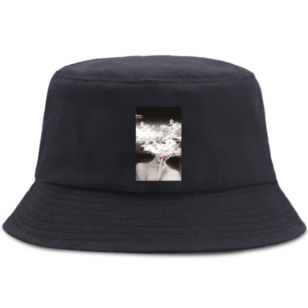 

Fashion Cloud Women Sun Shade Cap Sunscreen Fishing Beach Panama Hat Outdoor Casual Fisherman's Caps Summer Foldable Bucket Hats