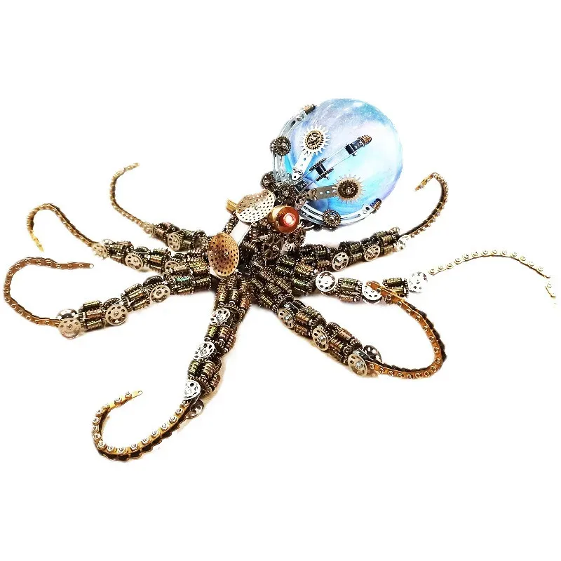 Механическая металлическая сборка сложный осьминог Crusu модель ручной сборки 3D
