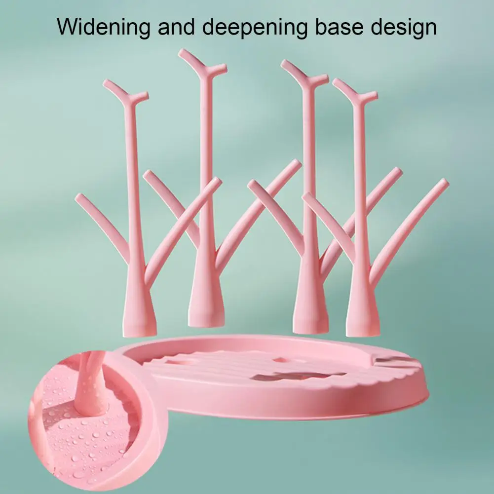 

Good Tree-shaped Baby Bottle Drying Rack Pacifier Rack Long Lasting Quick Dry