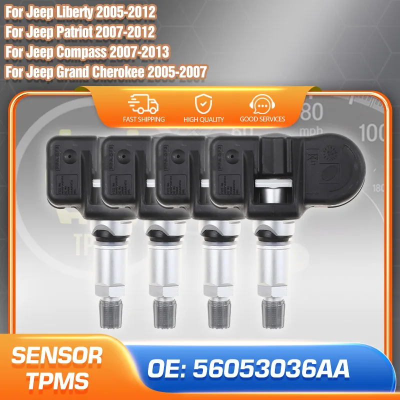 

1/4 шт. датчик TPMS для Jeep Liberty Jeep Patriot Jeep Grand Cherokee Jeep Compass, детали датчика давления в шинах 56053036 АА 315 МГц