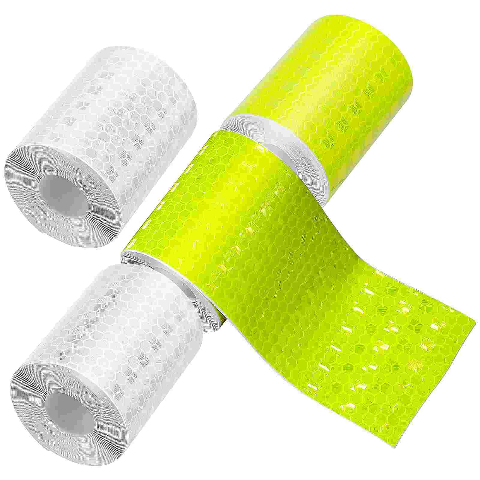 

4 Rolls Warning Safety Tape Vehicles Reflector Sticker Waterproof Reflective Pvc