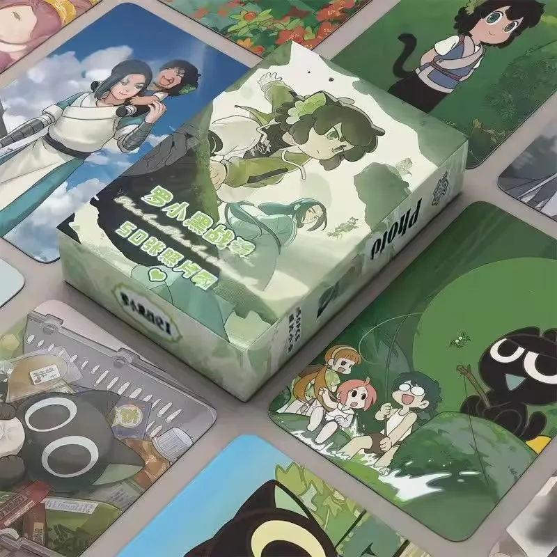 

50 шт./компл., аниме «Легенда о Hei 2», лазерные ломо-карты-Luo Xiaohei, голографическая фотокарта с персонажем, подарок для косплея