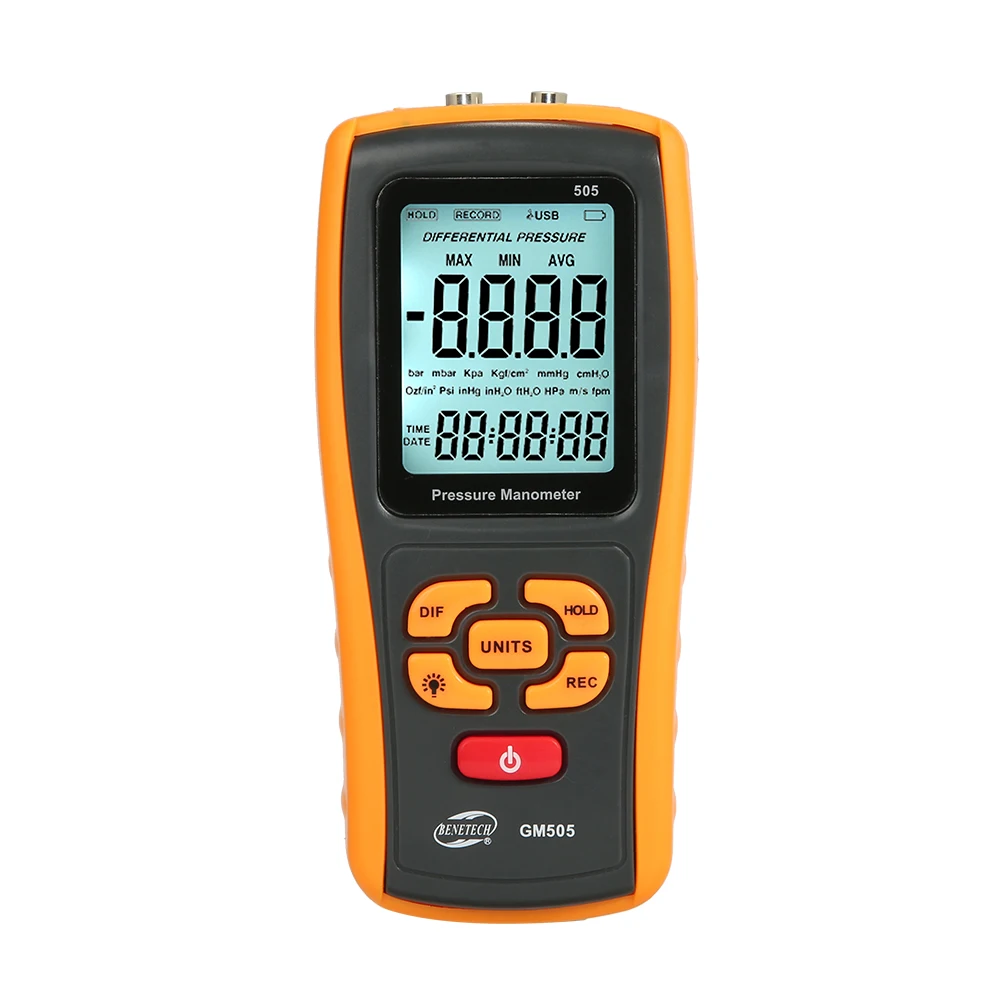 

Digital Manometer air pressure meter air pressure Differential Gauge Kit +-2.49kPa Data Hold medidor presion