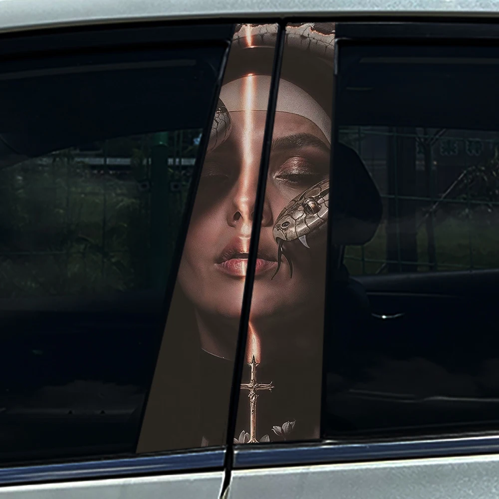 Крутые готические наклейки на автомобиль в виде змеи монахини автомобильные