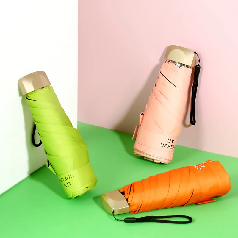 

Ladies Ultralight Mini Bag Umbrella Mini Convenient Travel Sword Parasol Kawaii Umbrellas Children's Girls Folding Umbrella Car